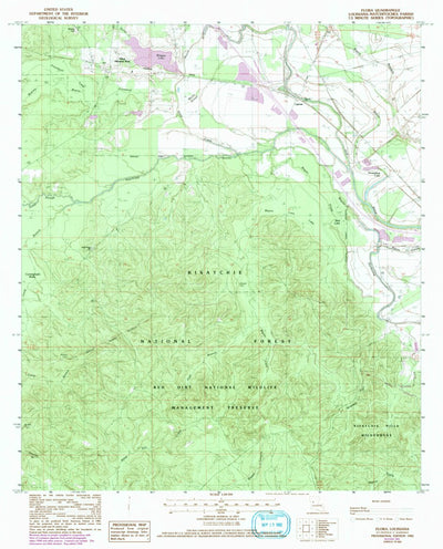 United States Geological Survey Flora, LA (1983, 24000-Scale) digital map