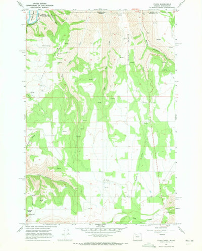 United States Geological Survey Flora, OR-WA (1967, 24000-Scale) digital map
