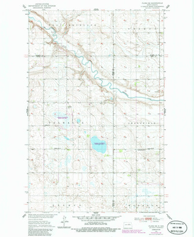 United States Geological Survey Flora SE, ND (1951, 24000-Scale) digital map