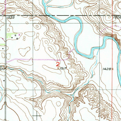 United States Geological Survey Flora SE, ND (1951, 24000-Scale) digital map