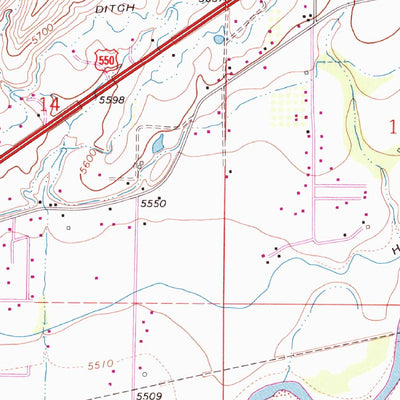United States Geological Survey Flora Vista, NM (1963, 24000-Scale) digital map
