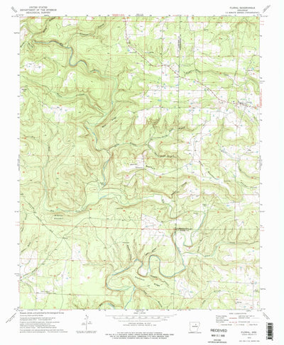 United States Geological Survey Floral, AR (1973, 24000-Scale) digital map