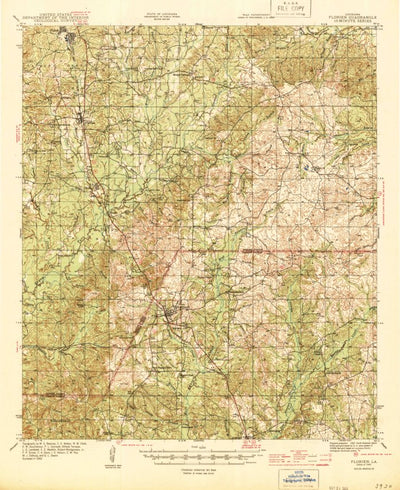 United States Geological Survey Florein, LA (1944, 62500-Scale) digital map