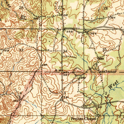 United States Geological Survey Florein, LA (1944, 62500-Scale) digital map