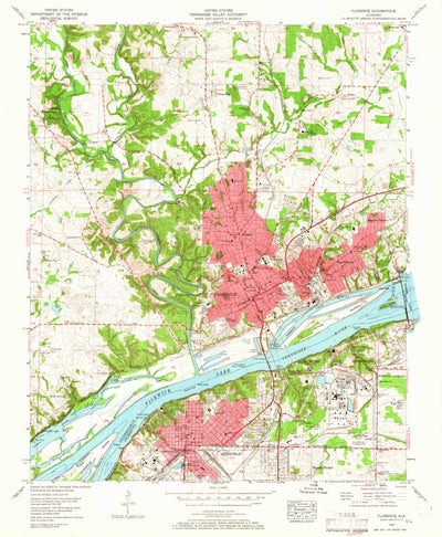 United States Geological Survey Florence, AL (1957, 24000-Scale) digital map