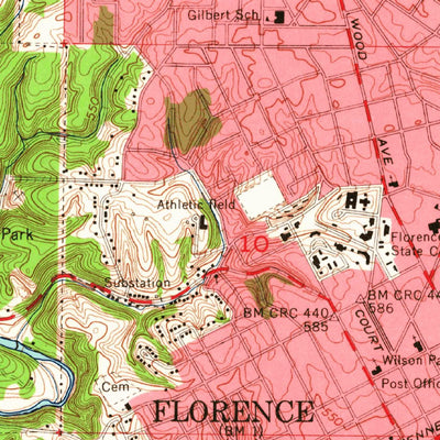 United States Geological Survey Florence, AL (1957, 24000-Scale) digital map
