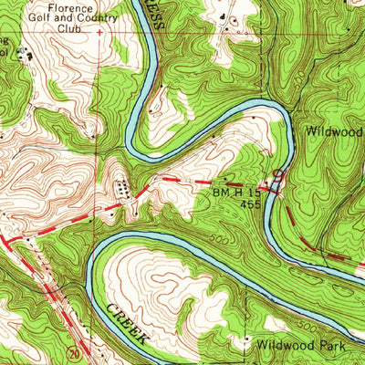 United States Geological Survey Florence, AL (1957, 24000-Scale) digital map