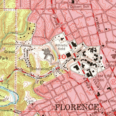 United States Geological Survey Florence, AL (1971, 24000-Scale) digital map