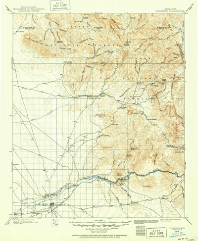 United States Geological Survey Florence, AZ (1902, 125000-Scale) digital map