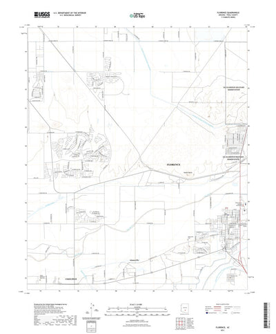 United States Geological Survey Florence, AZ (2021, 24000-Scale) digital map