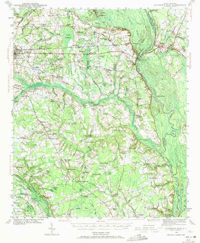 United States Geological Survey Florence East, SC (1940, 62500-Scale) digital map