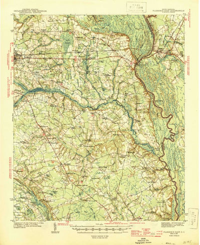 United States Geological Survey Florence East, SC (1945, 62500-Scale) digital map