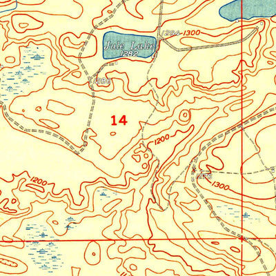United States Geological Survey Florence East, WI-MI (1949, 24000-Scale) digital map