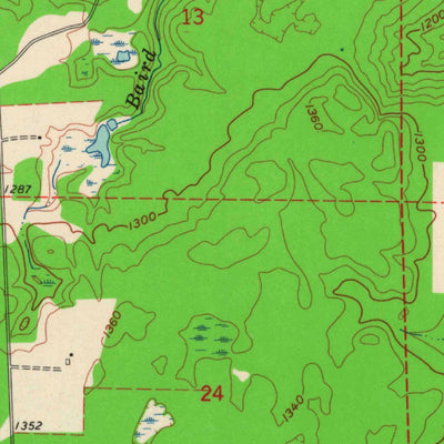 United States Geological Survey Florence East, WI-MI (1962, 24000-Scale) digital map