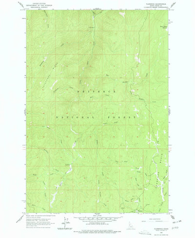 United States Geological Survey Florence, ID (1963, 24000-Scale) digital map