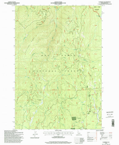 United States Geological Survey Florence, ID (1995, 24000-Scale) digital map