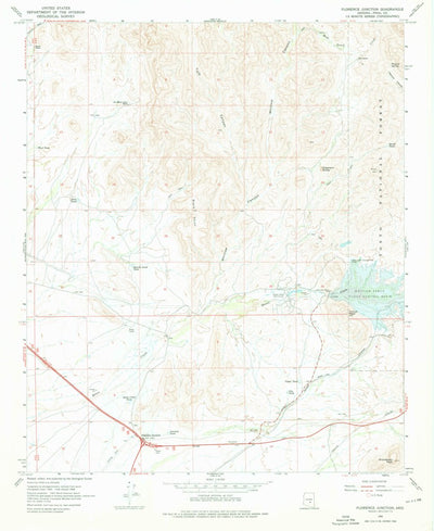 United States Geological Survey Florence Junction, AZ (1966, 24000-Scale) digital map