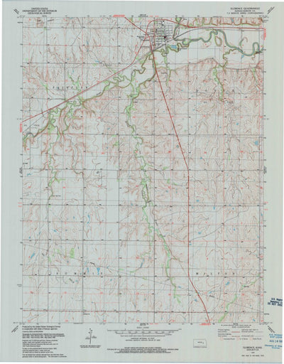 United States Geological Survey Florence, KS (1989, 24000-Scale) digital map
