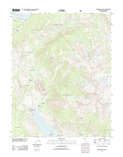 United States Geological Survey Florence Lake, CA (2012, 24000-Scale) digital map