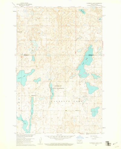 United States Geological Survey Florence Lake, ND (1960, 24000-Scale) digital map