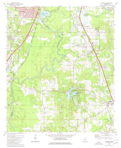 United States Geological Survey Florence, MS (1980, 24000-Scale) digital map