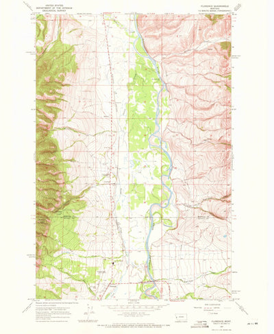 United States Geological Survey Florence, MT (1967, 24000-Scale) digital map