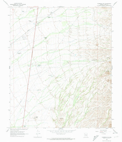 United States Geological Survey Florence NE, AZ (1966, 24000-Scale) digital map