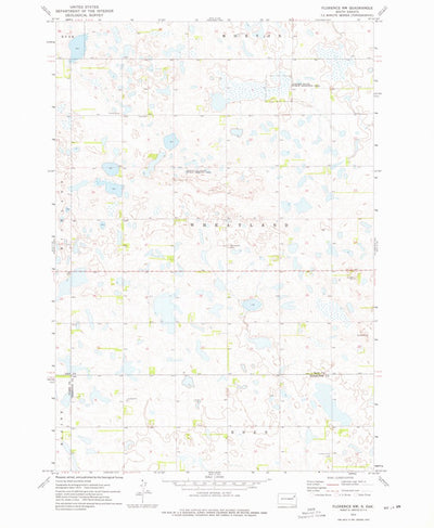 United States Geological Survey Florence NW, SD (1973, 24000-Scale) digital map
