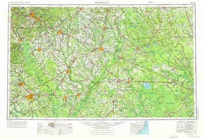 United States Geological Survey Florence, SC-NC (1953, 250000-Scale) digital map