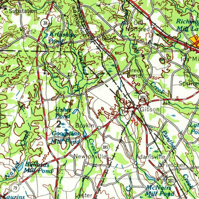 United States Geological Survey Florence, SC-NC (1953, 250000-Scale) digital map