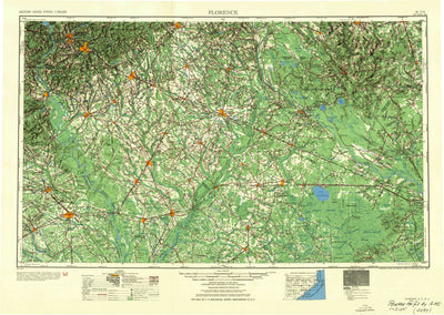 United States Geological Survey Florence, SC-NC (1954, 250000-Scale) digital map