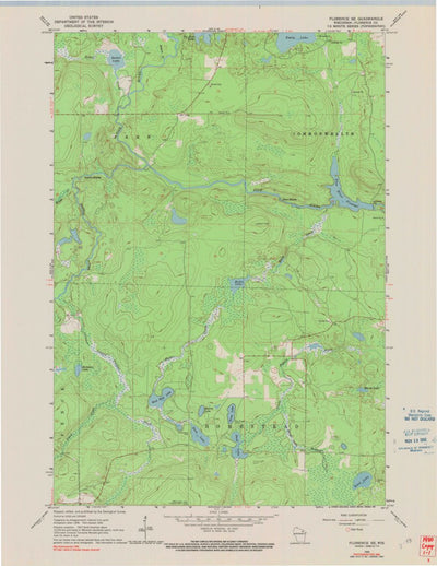 United States Geological Survey Florence SE, WI (1962, 24000-Scale) digital map