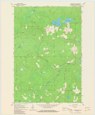 United States Geological Survey Florence SW, WI (1962, 24000-Scale) digital map