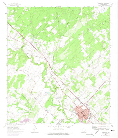 United States Geological Survey Floresville, TX (1961, 24000-Scale) digital map