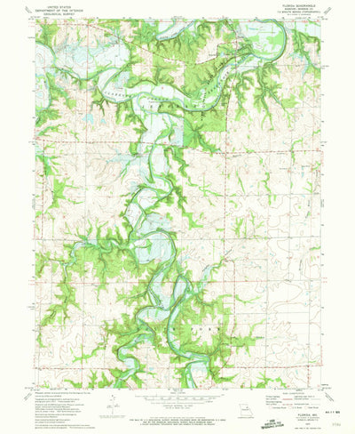 United States Geological Survey Florida, MO (1972, 24000-Scale) digital map