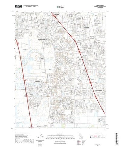 United States Geological Survey Florin, CA (2021, 24000-Scale) digital map