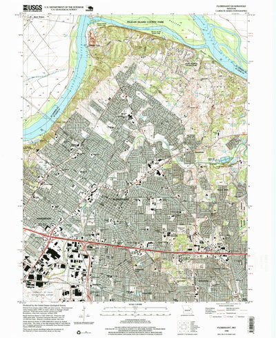 United States Geological Survey Florissant, MO (1998, 24000-Scale) digital map