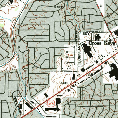 United States Geological Survey Florissant, MO (1998, 24000-Scale) digital map