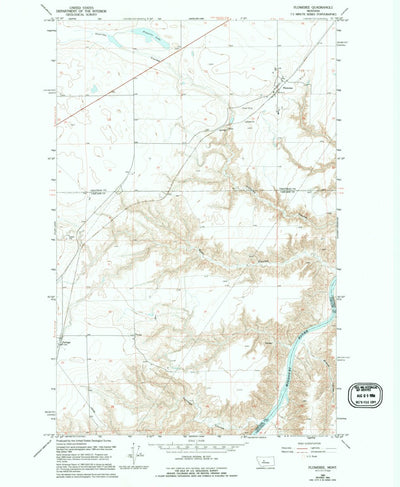 United States Geological Survey Floweree, MT (1965, 24000-Scale) digital map