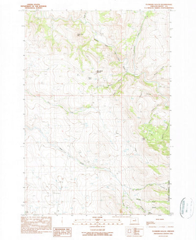 United States Geological Survey Flowers Gulch, OR (1990, 24000-Scale) digital map