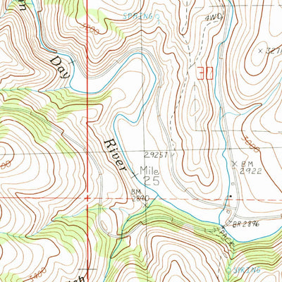 United States Geological Survey Flowers Gulch, OR (1990, 24000-Scale) digital map