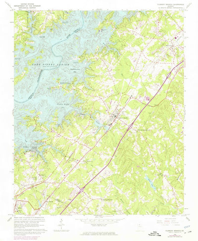 United States Geological Survey Flowery Branch, GA (1964, 24000-Scale) digital map