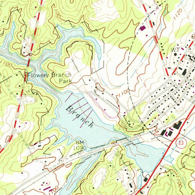 United States Geological Survey Flowery Branch, GA (1964, 24000-Scale) digital map