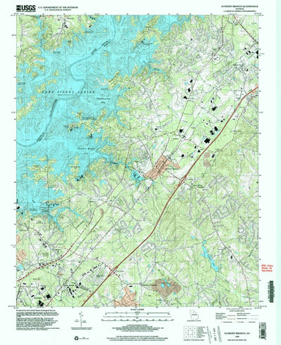 United States Geological Survey Flowery Branch, GA (1999, 24000-Scale) digital map