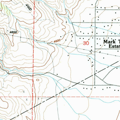 United States Geological Survey Flowery Peak, NV (1994, 24000-Scale) digital map