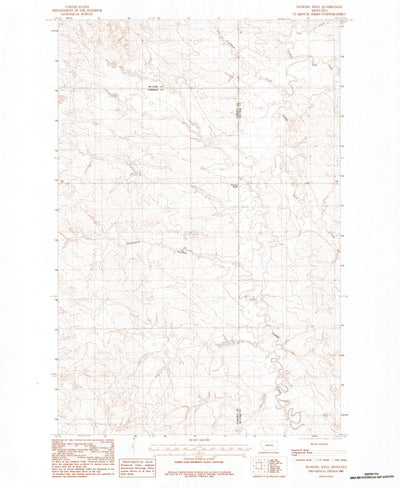 United States Geological Survey Flowing Well, MT (1983, 24000-Scale) digital map