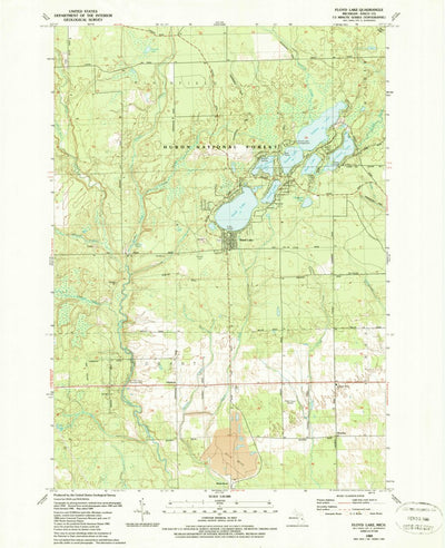 United States Geological Survey Floyd Lake, MI (1989, 24000-Scale) digital map