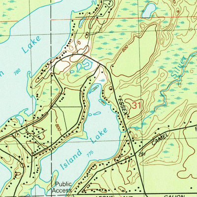 United States Geological Survey Floyd Lake, MI (1989, 24000-Scale) digital map