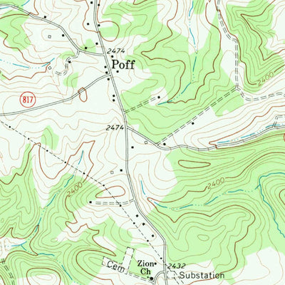United States Geological Survey Floyd, VA (1968, 24000-Scale) digital map