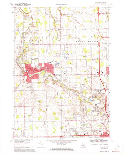 United States Geological Survey Flushing, MI (1969, 24000-Scale) digital map